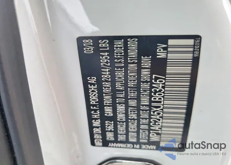 2018 Porsche Macan Gts z USA, uszkodzony, nr VIN WP1AG2A5XJLB63467